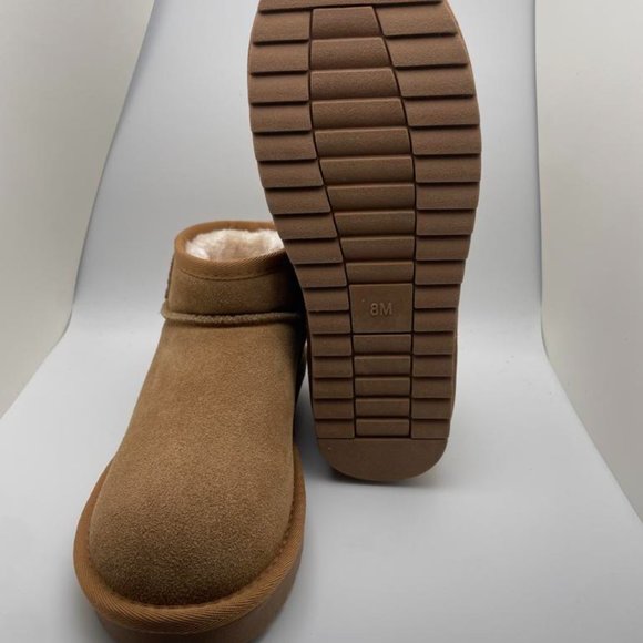 CUSHIONAIRE Women's Cozy pull on boot CHESTNUT 8 - Picture 5 of 6